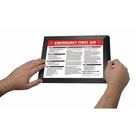 Accuform PLASTIC POSTER FRAMES 18 in  X 24 in  COLOR DTC185BK DTC185BK